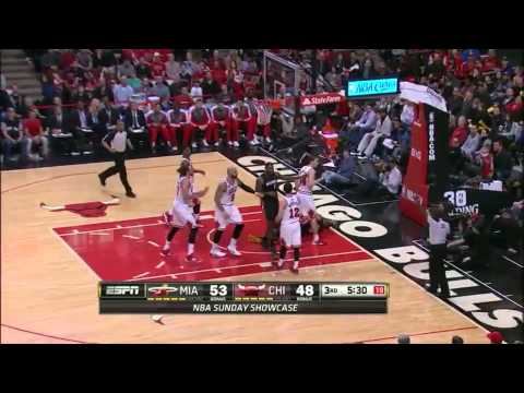 Chris Andersen 6 monster blocks vs Chicago Bulls full highlights 2014/03/09