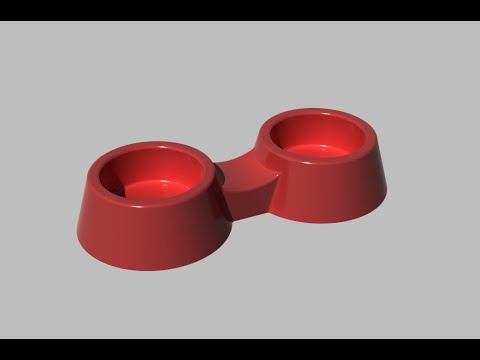 How to create a dog food and water bowl with design spark mechanical