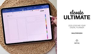 2025-2026 Mid Year Elevate ULTIMATE Digital Planner Walkthrough