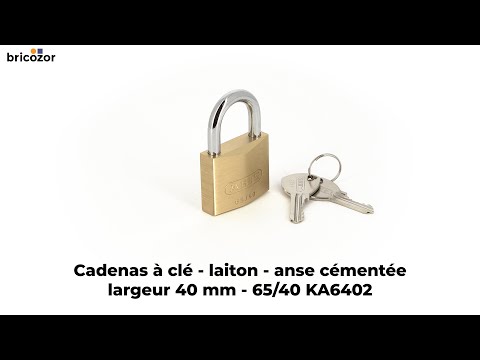 Cadenas à clé s'entrouvrant en laiton - anse cémentée - 65 ABUS