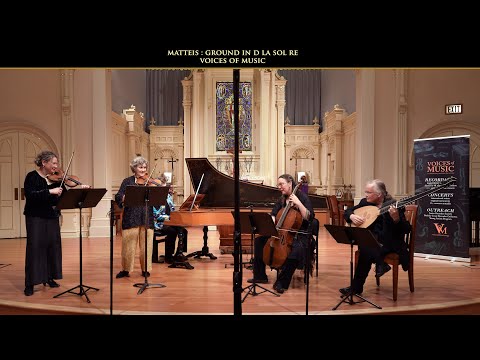 Matteis: Ground in D la sol re, Allegro. Ayres for the Violin Book IV. Voices of Music 8K