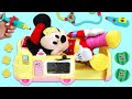 Disney Mickey Mouse Toy Ambulance Doctor Hospital Checkup & Kids Learning Coloring Book!