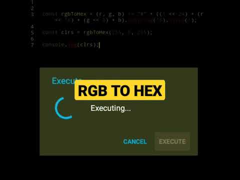 Rgb To Hex Javascript Tutorial Shorts Javascript Html