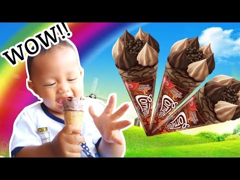 Lezatnya! Anak Lucu Makan Es Krim Cornetto Coklat - M. Fathan Pradipta #EsKrim #IceCream