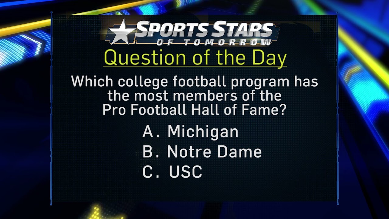 Question of the Day: NCAA Programs in the Pro Football Hall of Fame