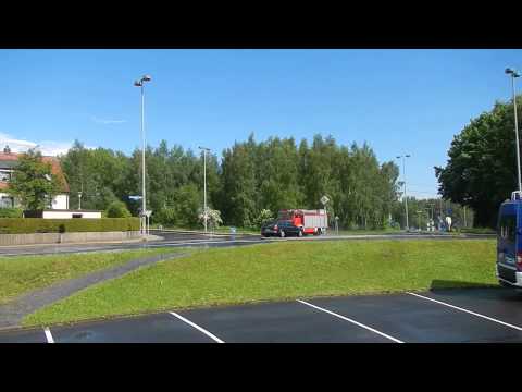 Feuerwehr Selb unterwegs zu Autounfall auf der Autobahn A93