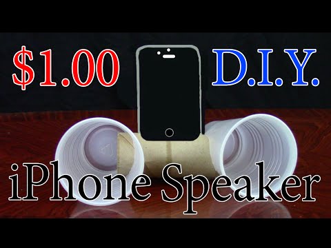 $1 DIY iPHONE SPEAKER  | Recyclable HouseHold items Video