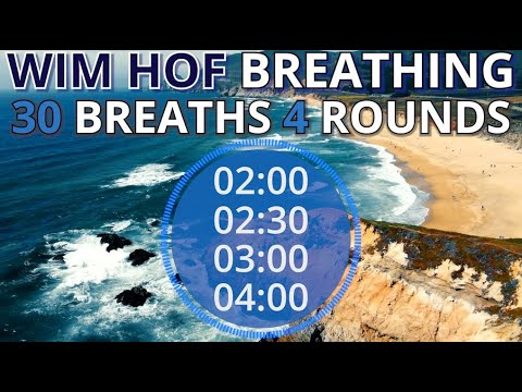 Wim Hof Guided Breathing Session - 4 Rounds 30 Breaths Extreme Prolonged No Talking