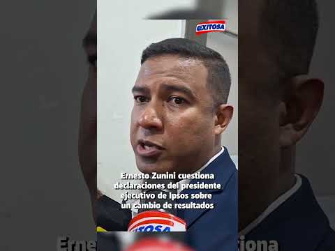 🔴🔵 Ernesto Zunini cuestionó las declaraciones del presidente ejecutivo de Ipsos