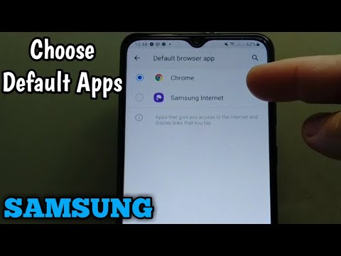 How to choose default apps on Samsung Galaxy A02