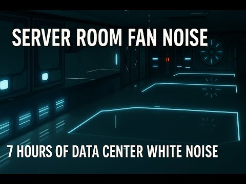 Server Room Fan Hum (White Noise) 🖥️ | 7 Hours of Fan Noise Data Center Sound for Sleep & Focus