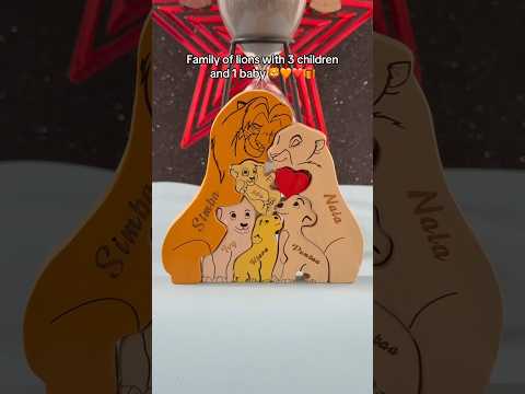 Personaliza el tuyo 🧡 #estatuamadera #madera #artedemadera #reyleon #disney #amor #león #familia ...