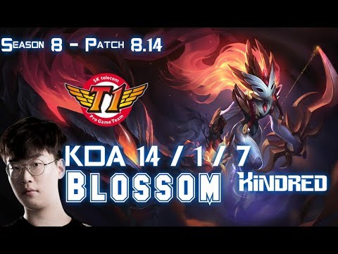 SKT T1 Blossom KINDRED vs TALIYAH Jungle - Patch 8.14 KR Ranked