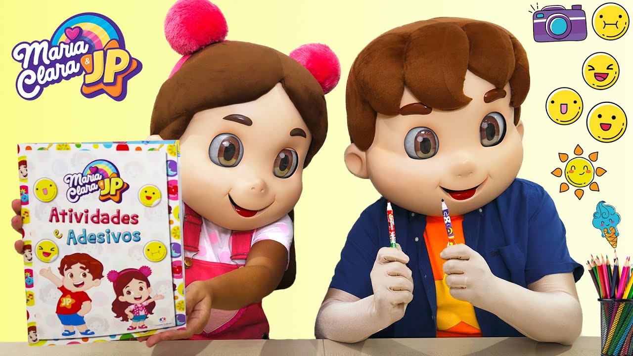 Livro de atividade e pintura da Maria Clara e JP