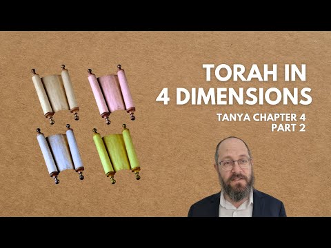 Tanya chapter 4, part 2: Torah in four dimensions