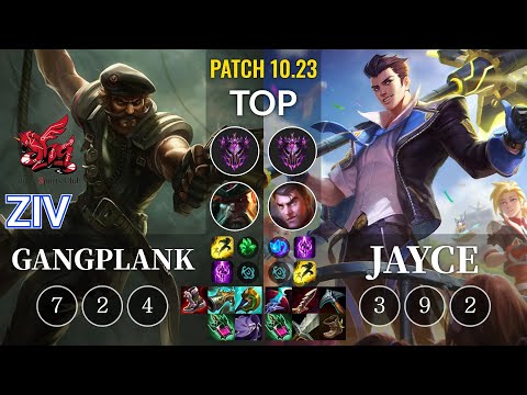 ahq Ziv Gangplank vs Jayce Top - KR Patch 10.23