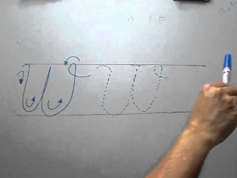 Escribiendo la Letra W minúscula