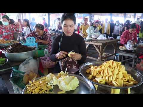 Busy Food Market in Cambodia | Kien Svay Resort Food Market
