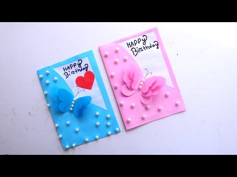 How to make 3D Butterfly Birthday Card // Handmade easy card Tutorial