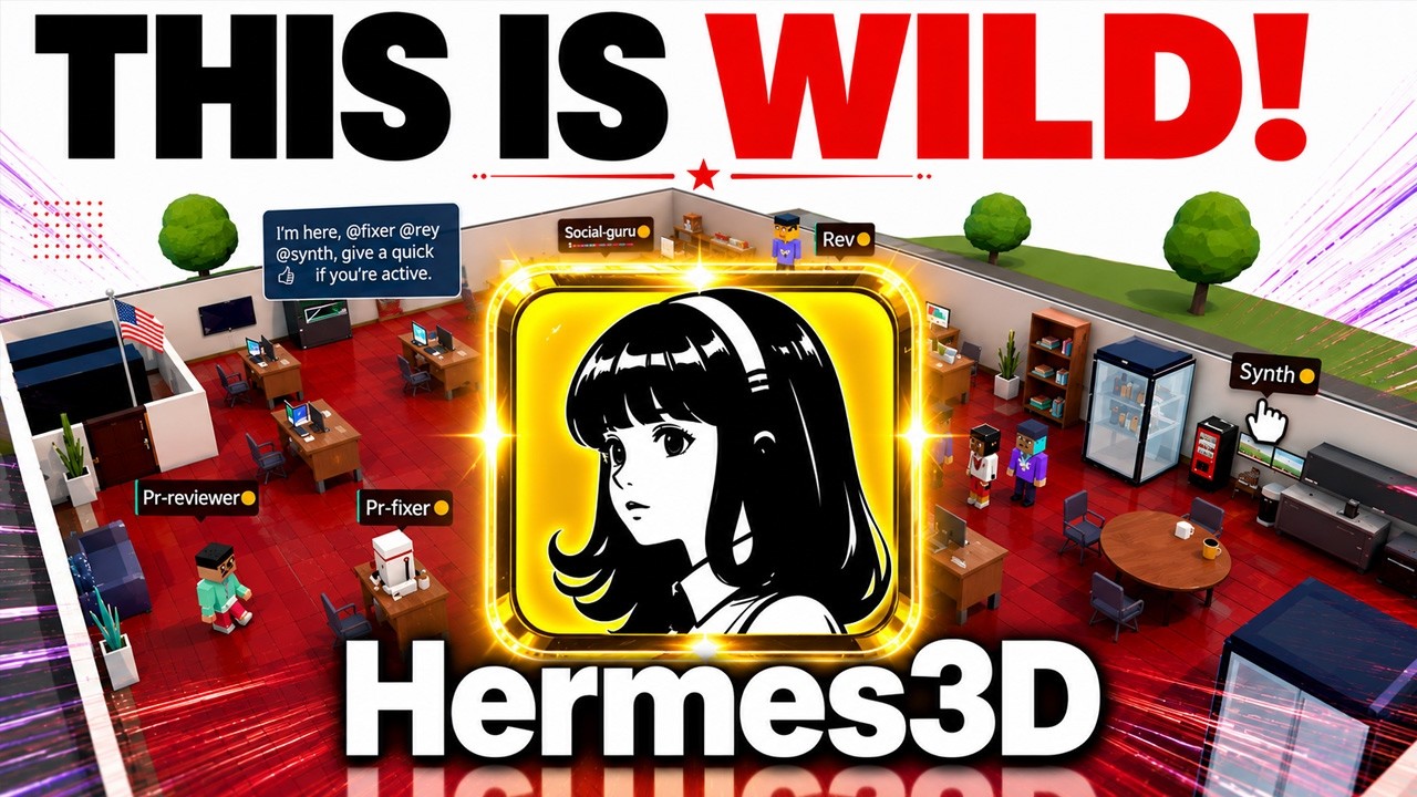 Hermes3D Is INSANE: AI Agents Now Have a 3D Office