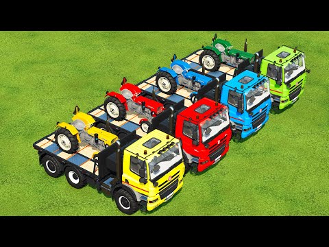 FEEDING ANIMALS WITH MINI TRACTORS OF COLORS - Farming Simulator 22