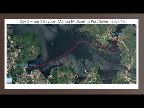 Trent Severn Boat Trip Day 1 Leg1 - Midland Bayport Marina to Port Severn Lock 45