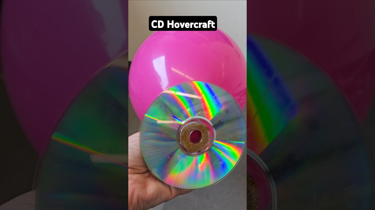 CD Hovercraft #elementary #science #stem #teacher #hovercraft #CD #balloon #experiment #easy #steam