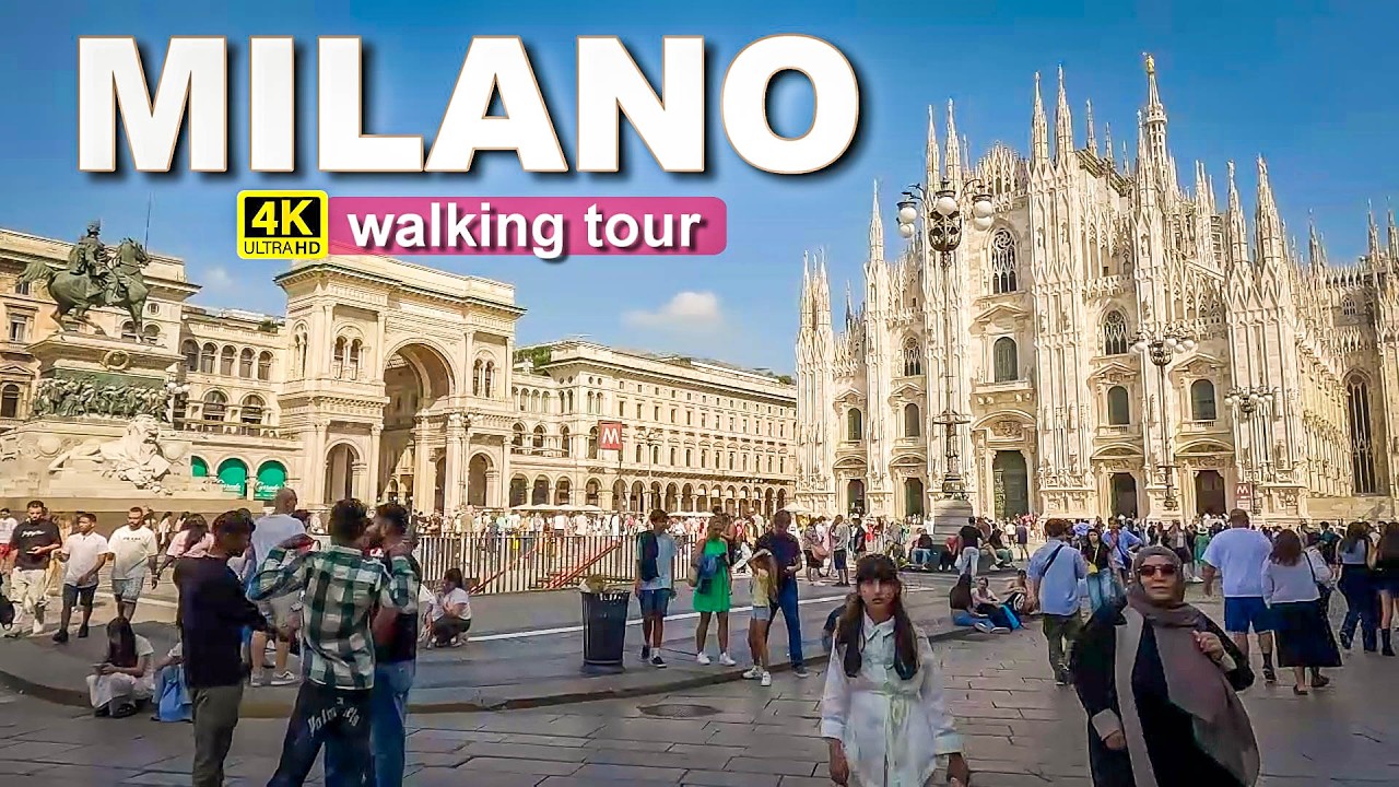 Milano Italy 🇮🇹 Milan in One Walk 🚶‍♂️✨ | 4K walking tour: Duomo • Galleria • La Scala • Via Dante