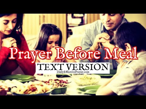 Prayer Before Meal (Text Version - No Sound) Video