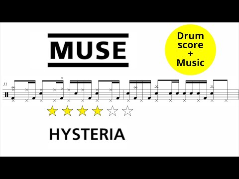 Muse - Hysteria [DRUM SCORE + MUSIC]