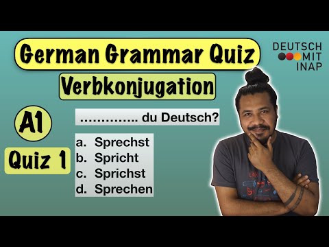 Test your German Grammar | German Grammar Quiz for A1 | Quiz 1 | German verb conjugation