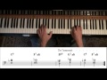 Blues in B flat - jazz style for piano using rootless voicings