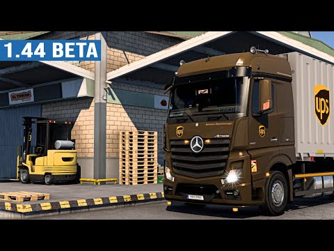 ETS2 1.44 - UPS Wechselbrücke I Mercedes New Actros [2124] EURO TRUCK SIMULATOR 2
