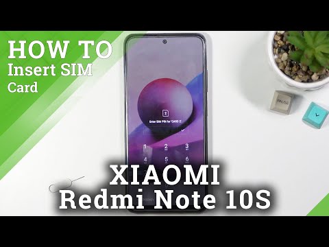 How to Insert SIM and Micro SD on XIAOMI Redmi Note 10S - Install Nano SIM and Micro SD Card