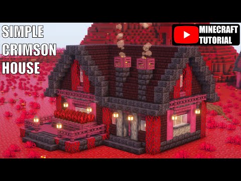 Minecraft How to build Simple Nether House Tutorial