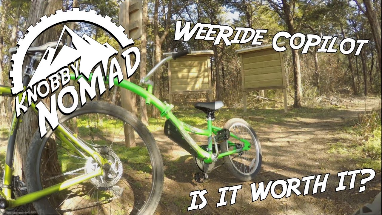 Trail Ride with WeeRide CoPilot Tag Along Bike Trailer & Review