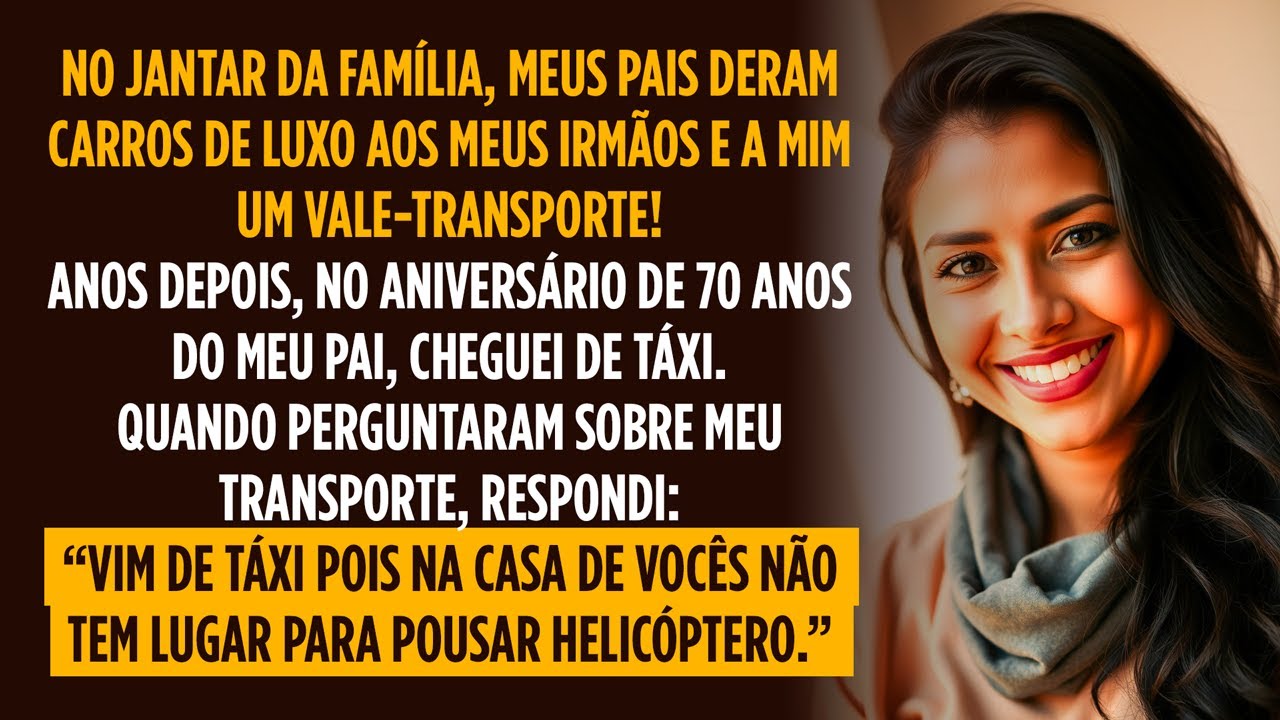 HUMILHADA PELA FAMÍLIA, RECEBI VALE-TRANSPORTE ENQUANTO MEUS IRMÃOS GANHARAM CARROS! Anos depois...
