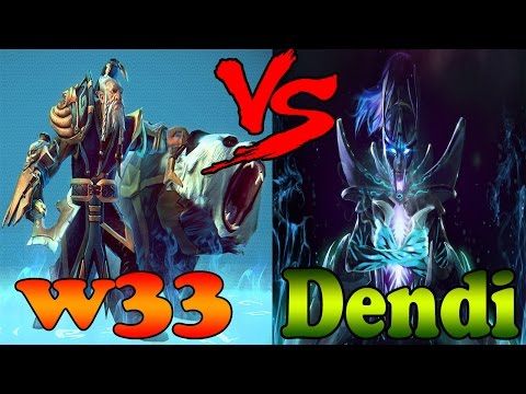 Dota 2 - Dendi vs w33 with Resolut1on, Illidan, Solo, DkPhobos, watafaka and others EEL