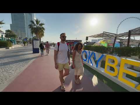 Jbr beach walking tour | 4k | #dubai
