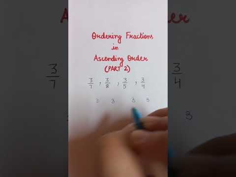 Fraction in Ascending Order | How to write fraction in Ascending order | Compare Fractions | #shorts