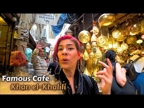 Khan el Khalili Restaurant and Naguib Mahfouz Cafe | Egypt Vlog 310 | مطعم نجيب محفوظ خان الخليلي