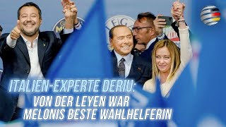 Italien-Experte Deriu: Von der Leyen war Melonis beste Wahlhelferin | Im Gespräch mit Oliver Flesch