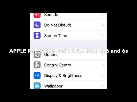 Apple released ios 12.4.5 (latest update)