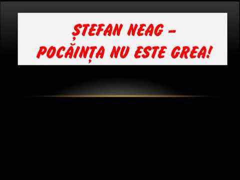 🔊Stefan Neag AUDIO - Pocainta nu este grea, fratilor!