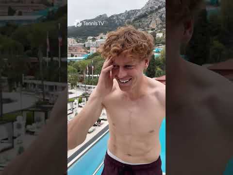 Alcaraz Films Sinner Pool Jump 😆