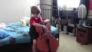 Popper etude No. 34, for cello (Keenan, age 9)