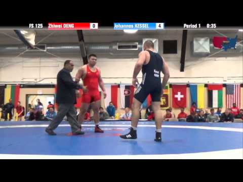 125 KG SF - Zhiwei Deng (CHN) vs Johannes Kessel (GER)