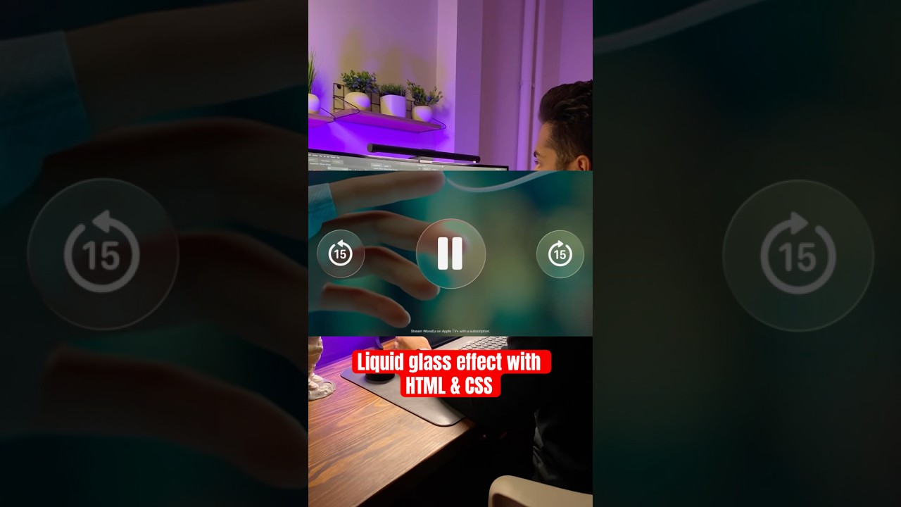 Creating a Liquid Glass Effect Using HTML and CSS #css #cssfilters #html #frontenddevelopment
