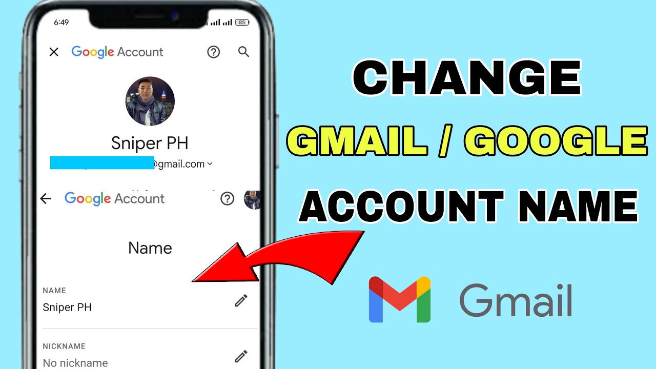 PAANO PALITAN ANG PANGALAN SA GMAIL OR GOOGLE ACCOUNT? CHANGE GMAIL ACCOUNT NAME