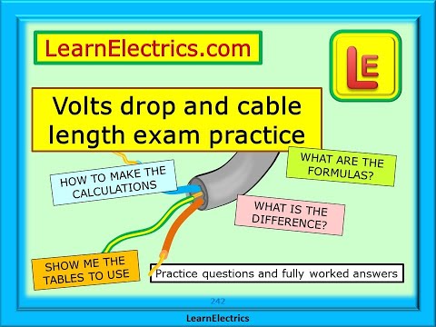 VOLTAGE DROP AND CABLE RESISTANCE EXAM PRACTICE – PRACTICE QUESTIONS AND FULLY WORKED ANSWERS